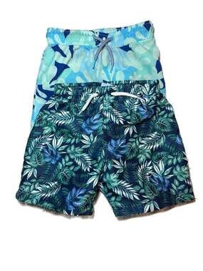 Lot of 2 toddler’s Tropical Print Swim Trunks